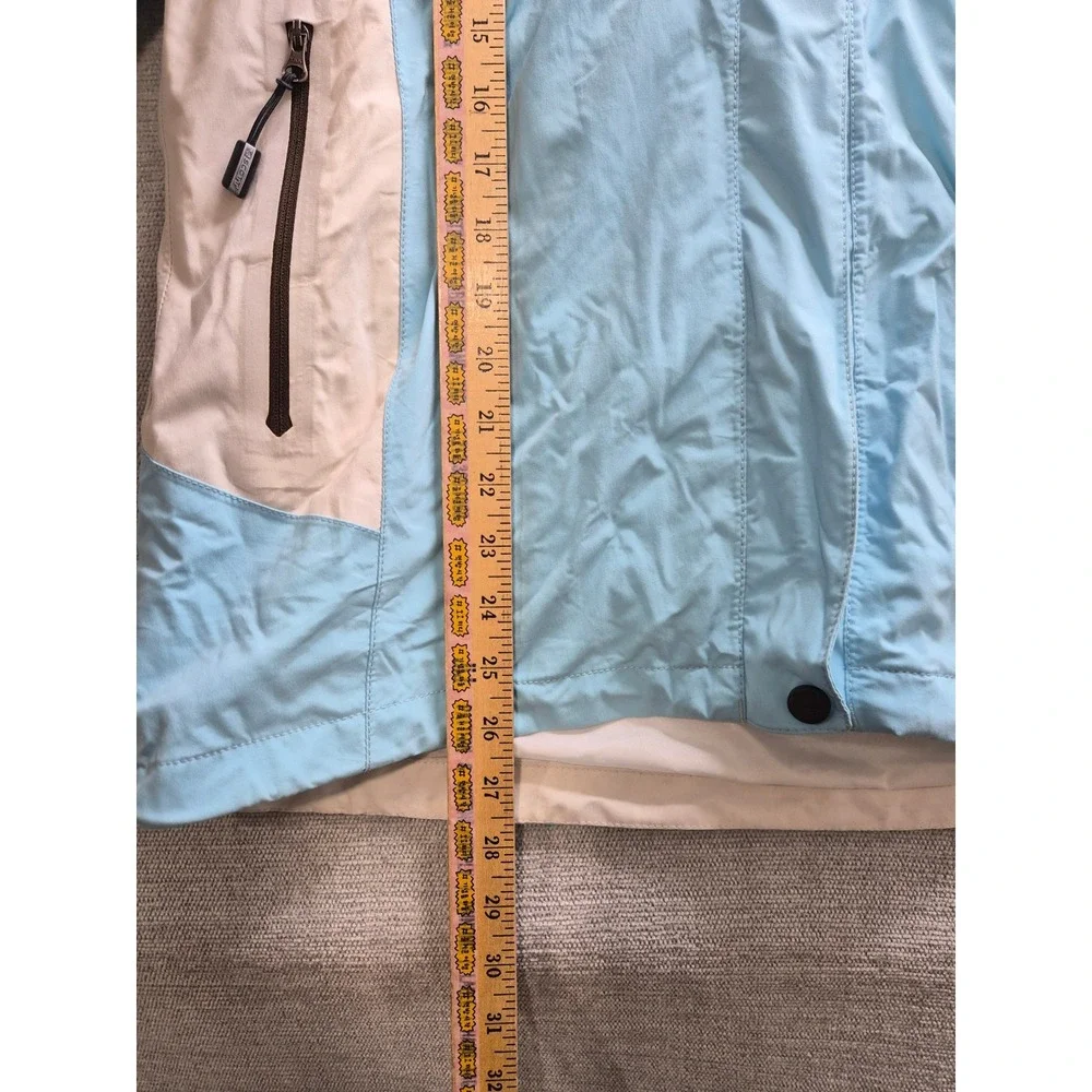 Freeride Scott Ski Jacket Womens L Blue White Mock Neck Raglan Sleeve Full Zip